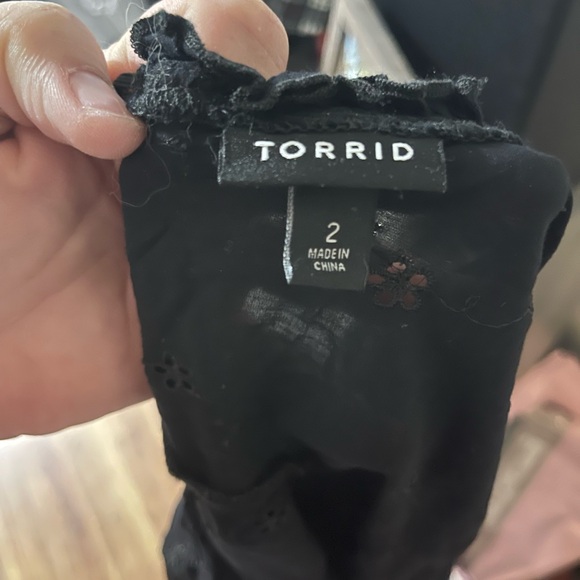 Torrid Black Eyelet Blouse - Picture 5 of 5